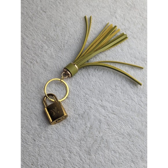 Authentic Louis Vuitton LV Lock (No Key) On Keychain With Tassle - Picture 2 of 5